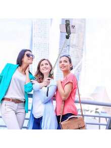 70'' Extendable Selfie Stick Tripod With Wireless Remote & Light – Portable Phone Stand For Smartphones And Cell Phones - Black - View 8