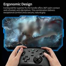 Lenovo S07 High-Performance Game Controller With Dual Vibration Feedback, Plug And Play, Long Life And Durability, Ergonomic Grip, POM Material, Black - Black - View 8