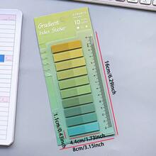 200张彩色PET材质便签纸，可书写，可重复粘贴，半透明书签，自粘式页面标签，适用于活页夹和索引。 - 彩色 - 查看 9