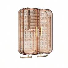 2PCS Wall-Mounted Multifunctional Earring And Necklace Jewelry Box, High-End And Exquisite Jewelry Rack Jewelry Storage Box Wall Mounted Display Rack Suitable For All Girls Valentine's Day Gifts, Students Returning To School Gifts, Friends Sisters Birthday Gifts - 彩色 - 查看 12