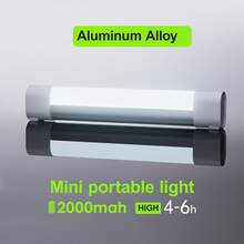 1pc Aluminum Alloy Flashlight, Dim Light >8h+, Bright Light >4h, 2000mAh (Lanyard + Magnetic Patch + Charging Cable)