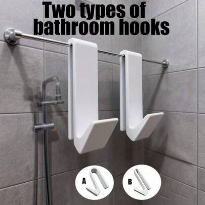 2 Unique Designs Heavy Duty Shower Door Hooks Set – Offering Smart Dry/Wet Separation, This Versatile Pair Allows You To Hang Towels, Robes, And Expand Storage With Additional Hangers.