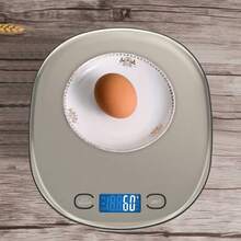 1pc High Precision Digital Kitchen Scale, Weighing Range From 2g To 15kg | Accuracy 0.07oz, Smart Unit Conversion: G/Oz/Lb, Rechargeable Via USB (Built-In Battery) + Dry Battery (No Battery), Non-Food Contact, Suitable For Holiday/Celebration Baking, Cooking And Coffee Making - Silver - View 10