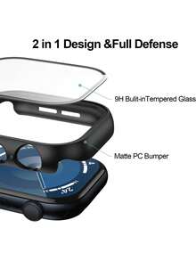 Bộ 16 ốp bảo vệ đa năng bằng nhựa PC và kính cường lực, chống rơi vỡ, thời trang, phù hợp với 40/41/42/44/45/46/49mm, tương thích với các dòng Ultra/SE/11/10/9/8/7/6/5/4, phụ kiện ốp bảo vệ đồng hồ thông minh. - 16 màu - Xem 3