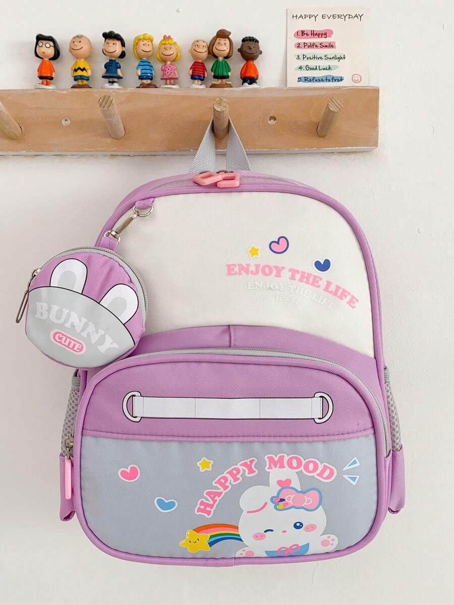 Cute Cartoon Handbag Lightweight Backpack For Kindergarten, Cartoon Backpack, Anime Kindergarten Backpack - Multicolor - View 1