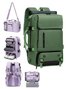 大容量多功能徒步背包，采用厚实面料，用途广泛，多个口袋方便收纳整理，配有可拆卸鞋仓和可调节肩带，可斜挎背负，适合徒步、旅行、通勤等户外活动。