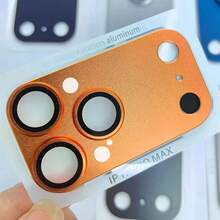 17 Pro/Max Camera Lens Sticker - Compatible With IPhone 14 Pro, 15 Pro, 16 Pro And Pro Max Models, Fashionable Design - 1 Piece - Orange - Instantly Transforms Into a Lens Protector - View 4