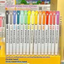 15支双头荧光荧光笔，适用于日常标记、绘画、涂色、划线、高亮，粗细笔尖齐全，是学生、办公和学校用品的理想之选，也是开学季的礼物佳品。 - 套裝 - 查看 9