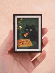 1pc Wooden Photo Frame Refrigerator Magnet, Suitable For Home, Office, Study Room Refrigerator Decoration - Refrigerator Magnet - Multicolor - View 38