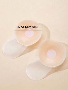 10/6/8/4/2pcs Reusable Seamless Silicone Nipple Covers, Invisible Lifting Breast Pads, Anti-Slip Pull-Up Design, Solid Color Bra Accessories, 100% Silicone Material, Hand Washable, Easy To Clean, Suitable For All Bust Sizes - Multicolor - View 3