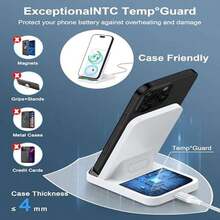 Wireless Charging Stand for Android and  - Qi Enabled Charging Holder for Multiple Devices - Blanco - Ver 6