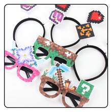 我的世界主题派对装饰套装 - 像素世界眼镜头箍，史蒂夫、艾利克斯，适合生日、万圣节、圣诞派对、圣诞装饰、家居圣诞礼物、圣诞装饰 - 彩色 - 查看 11