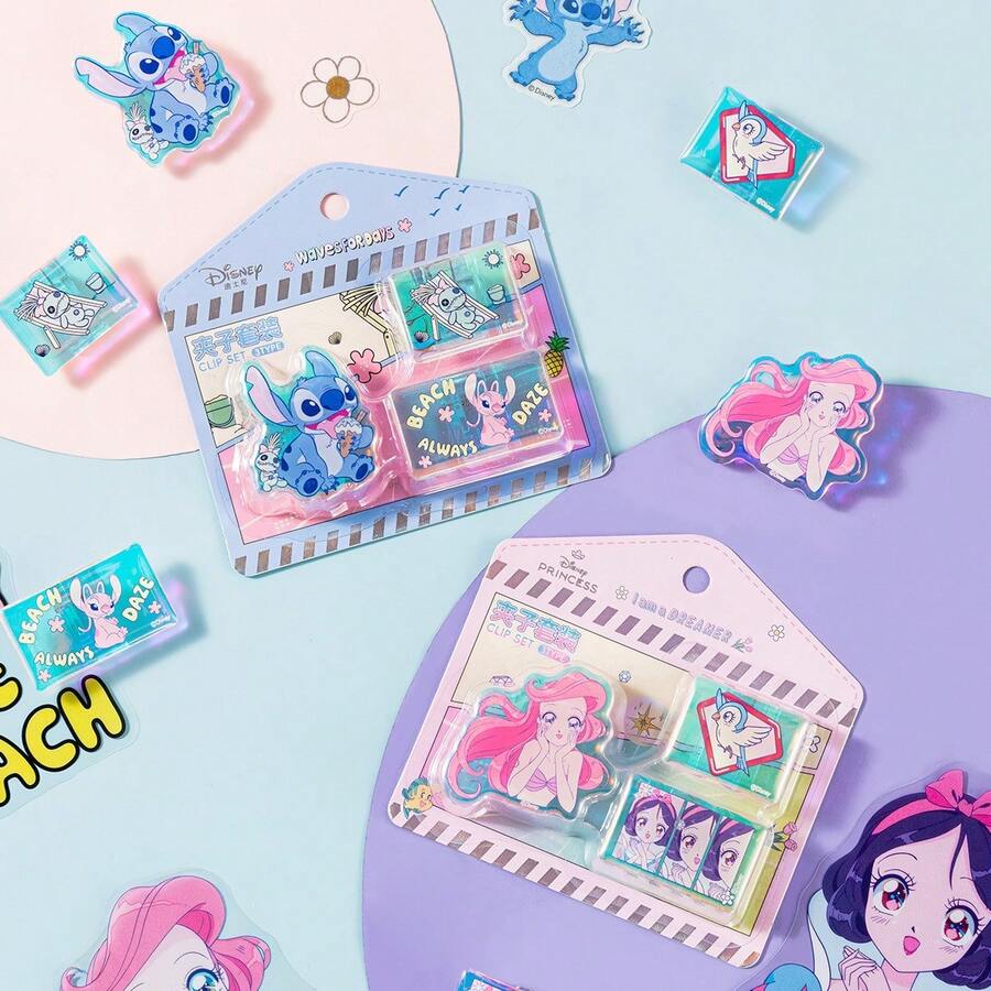 Dinaska 塑料夹卡通透明记事本文件夹照片文件夹留言文件夹账单文件夹随机一款