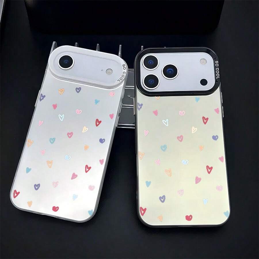 Mini colorful hearts This stylish and comfortable large-hole IMD acrylic phone case is an ideal gift for friends and family. It is compatible with for 17/16/15/14/13/12/11/X/XR/7/8, for OPPO,for , for VIVO, for , for Xiaomi, for Honor, and for models, including Plus, Pro, Max, and SE versions. It's the perfect gift for holidays such as Christmas, Valentine's Day, and New Year. - Negro - Ver 1