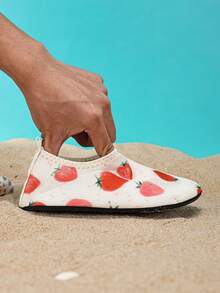 1 Pair Kids Outdoor Sports Casual Fashion Non-Slip Breathable Cartoon Pattern Boys Girls Beach Shoes Water Shoes Training Shoes Yoga Shoes - White - View 5