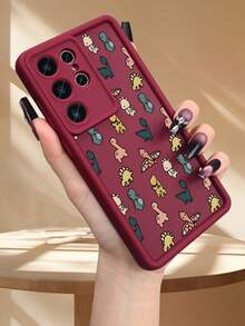 1pc Cute Dinosaur Pattern Phone Case Dopamine Aesthetic Kawaii Style For Birthday Graduation Gift Women Daily Use Compatible With Samsung Galaxy S26Ultra S26Plus S26 S25 S24FE S24 S23 S22 S21FE S21Ultra Plus Note20 Note20Ultra A13 A14 A15 A16 A17 A33 A34 A35 A36 A52 A53 A54 Case - 咖啡棕 - 查看 11