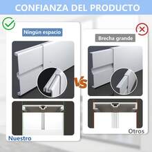 Kit de aire acondicionado portátil de fácil instalación para puertas/ventanas correderas, adaptador de 15 cm + manguera de extracción de 150 cm, 6 paneles, Material PVC - Blanco - Ver 5