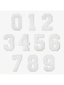 3/10/20 件 3.2 英寸雪尼尔数字 0-9 刺绣熨烫/缝制补丁服饰配件，适用于衣服、夹克、帽子、书籍、背包 - DIY 刺绣补丁用品 - 多色 - 查看 26