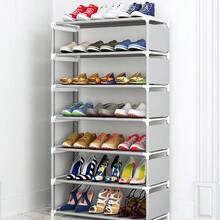 1pc Multi-Layer Plastic Storage Shoes Rack, Free Standing Shoes Rack, Easy Assembled Shoes Storage Shelf, Large Capacity Shoe Shelf, Suitable For Entryway, Hallway, Bedroom, Bathroom, Living Room - Purple - View 24