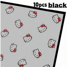 SANRIO 1张/10张/20张 Holly Kitty 魔边哑光纸,小猫花卉包装纸,猫头花卉防水包装材料,适用于情人节、生日、返校季、母亲节、派对、礼物、聚会、花束包装、礼品包装、家居装饰、派对装饰、婚礼、玫瑰、鲜花、墙面装饰、花束、房间装饰、春季装饰 - 彩色 - 查看 15