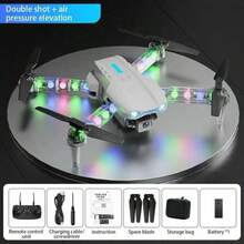 AMAZING VISION Dron con control remoto E99D con luces, grabación aérea en alta definición, luces LED, cuadricóptero, dron con doble cámara y luces de colores - Blanco - Ver 8