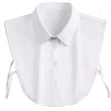 1pc Detachable Collar Unisex Business Casual Versatile Sleeveless Collar - Màu trắng [cổ vuông] - Xem 3
