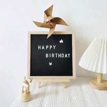 Ensemble de tableau à lettres en feutre de 10 pouces avec 170 lettres - Cadre en bois, tableau à lettres en feutre DIY pour messages interchangeables, convient pour le 100e jour du bébé, l'anniversaire, le mariage et la décoration de fête - Multicolore - Voir 3