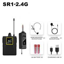 2.4G 紧凑型无线领夹式麦克风系统，包含 1 个或 2 个发射器和 1 个接收器，适用于智能手机、相机、播客、采访和直播。 - 黑色 - 查看 2