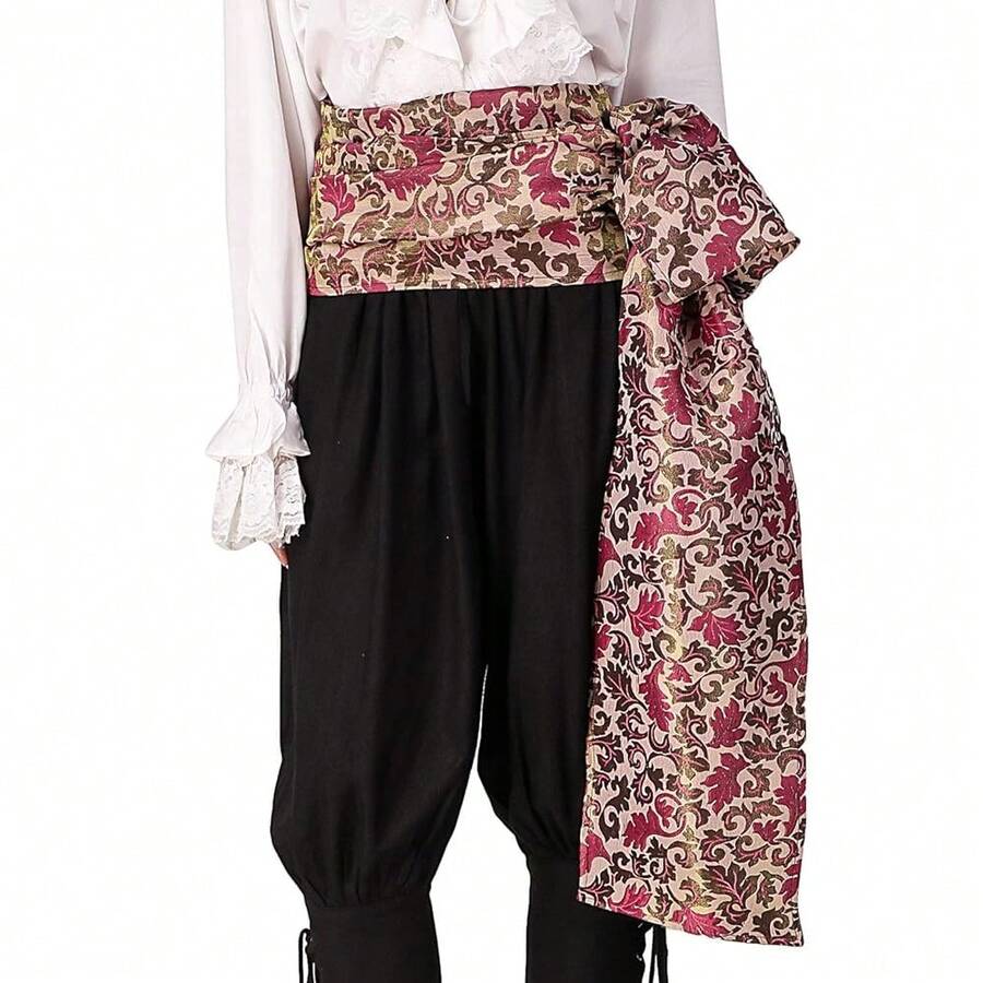 ThePirateDressing Pirate Medieval Renaissance Halloween Costume Large Sash,Brocade#121(LinedWithSatinFabric) - 錦緞#121(緞面襯裡) - 查看 1