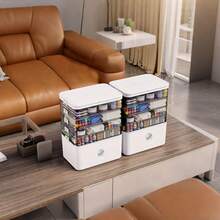 1pc Large Capacity Portable Medicine Storage Box Equipped With Medicine Boxes And First Aid Kit Storage,Multi-Layer Durable Family Medicine Box,High Quality Medicine Storage Box With Handle,Transparent Storage Box Suitable For Medicine Box Organization, Office Supplies, Sewing Supplies, Bathroom Supplies,Perfect Gift For Graduation,Party,Birthday,Wedding. - 白色 - 查看 9