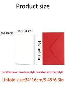 1PC Cute And Humorous Birthday Card Suitable For Giving To Companions, Friends, Brothers, Friends, Colleagues, Blessing Cards (Comes With Randomly Colored Envelopes) Back To School,Back To School,School Supplies - Đỏ - Xem 2