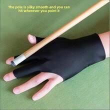Professional Billiard Glove 3 Finger Open Palm Left Hand High Elasticity Snooker Glove For Men Women Billiard Hall Special Use Black - Multicolor - View 2