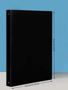 1pc A4 Candy Color Transparent PP Waterproof 2/3/4 Ring Binder Folder, Office File Document Organizer - A4-o Clip - View 10