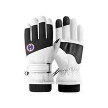 Men's Waterproof, Windproof, Touchscreen Compatible, Warm, Thick, Thermal Lined Ski Gloves, Nylon Material, Faux Leather, Hook And Loop Closure, Suitable For Outdoor Sports And Cycling In Winter - Multicolor[One Size] - View 13