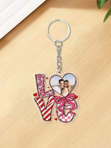 定制“我爱我的女朋友”脸部钥匙扣，可定制照片和文字，情人节礼物，女友照片钥匙扣，女友照片亚克力钥匙扣，送给男友的礼物，情侣照片肖像钥匙扣，“我爱我的女朋友”钥匙扣，情人节送给男友的礼物，照片钥匙扣，情侣钥匙扣，情人节送给他的礼物，情侣钥匙扣礼物 - 彩色 - 查看 19
