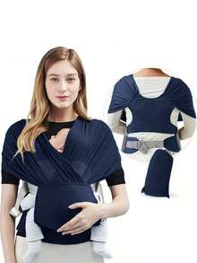 LELE LON Adjustable Soft Breathable Baby Carrier, Newborn Wrap-Style Carrier, Hip Seat Mesh Fabric Baby Carrier
