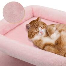 Cat Tree, 34 Inch Cat Tree Tower With 2 Cat Condo, Cat Tower With Scratching Post & Sisal-Covered Scratching Board, Cat Climbing Tower, Cat Tree For Indoor Cats - Baby Pink - View 4