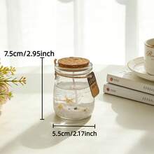 1支7.5厘米海洋香氛蜡烛，有玫瑰、薰衣草、茉莉和海洋四种香型可选，凝胶蜡烛，无烟氛围香氛蜡烛，手工制作，适合浪漫晚餐、情人节、家居装饰、摄影道具、派对/餐厅装饰、完美礼品之选、日常使用、婚礼装饰、野餐聚会、斋月和情人节餐桌布置、毕业礼物、纪念品。 - 彩色 - 查看 10