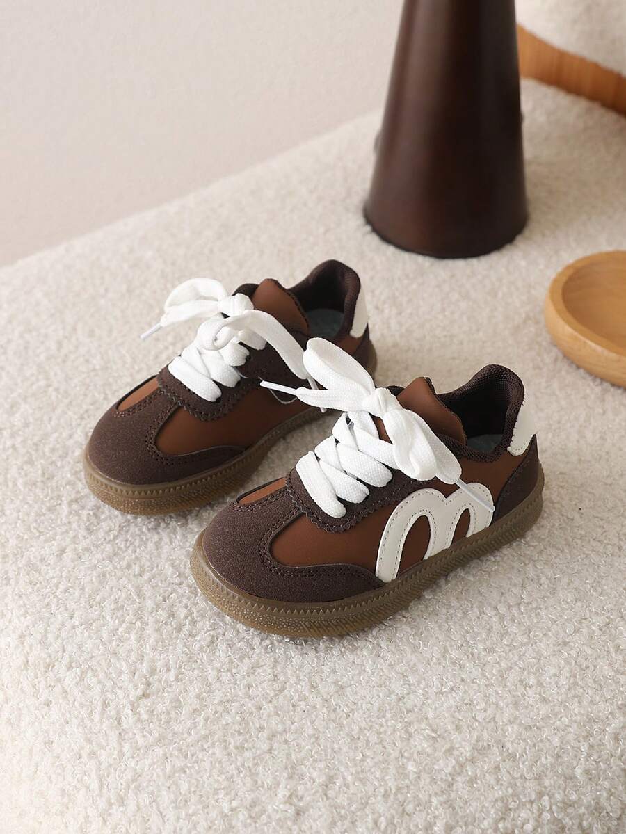 1 Pair Versatile & Durable Suede Flat Shoes, New Autumn/Winter Design - Brown - View 1