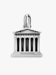 1 pièce Pendentif du temple d'Athéna en argent sterling 925 minimaliste et unique, bijou DIY, cadeau de Noël exquis pour hommes et femmes - Style 1 - Voir 8