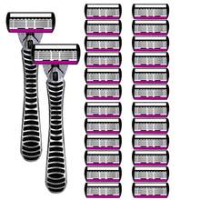 6层手动剃须刀，欧美风格，男女适用，防滑条带来顺滑剃须体验，适用于10种场合，日常剃须脱毛必备工具 - 彩色 - 查看 13