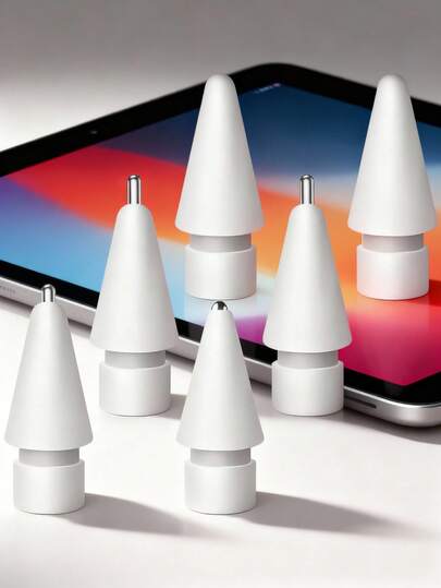 4/6/8 st. ersättningspennar kompatibla med Apple Pencil 1:a/2:a generationen, spets lämplig för iPad Pro Pencil 1:a/2:a generationen, bästa presenten till jul, familj, vänner, födelsedag, högtid, penntillbehör
