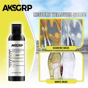 AKSGRP Shoe Sole Whitener And Deoxidizer, Effective Stain Remover For Yellow Discoloration On White Sneakers, Boots, Bags And Rubber Products, Restores Shoe Soles