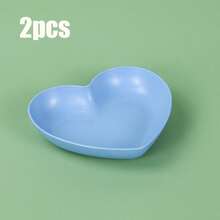 Plastic Heart-Shaped Plate/Salad Plate, For Camping/Restaurant/Kitchen, Dishwasher