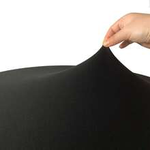 Cocktail Fitted Spandex Stretch Square Table Covers Caps Elastic Square Tablecloth Black Table Topper 34x34 Inch,34inchx34inch(Square),Black - Black - View 5