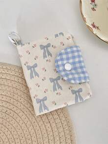 1个格子花纹卡片袋，零钱袋，耳机收纳袋，包包挂饰，包包装饰，银币袋，钥匙袋，迷你红包，时尚便携，多功能，生日礼物，情人节礼物 - 彩色 - 查看 13