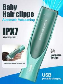 ENSSU Electric Hair Clippers - Quiet Hair Clippers, Kids Hair Trimmer | Electric Rechargeable Baby Cordless Hair Clipper, Waterproof Low Noise Haircut Trimmers, Powerful Hair Cutting For Children - Green - View 1