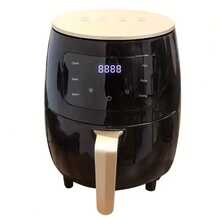 This Black Air Fryer Boasts A Large Capacity To Meet Family Needs, Features Hot Air Circulation For Rapid Heating, A Smart Digital Display, Touch Start, And Is A Multi-Functional Appliance That's Easy To Use And Perfect For Enjoying Delicious Meals.Christmas Discount Carnival! - Xem 10