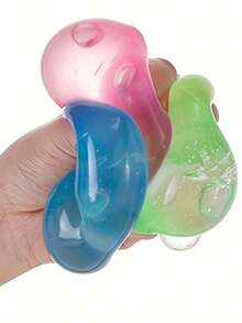 3Pcs- Stress Cube Squishy Balls - Slow Rising Ice Cube Stress Balls Stretchy Squishy Cube For Anxiety Stress Relief, Sensory Ice Cube Gel Filled Squishy Ball Toys (Random) - 彩色 - 查看 8