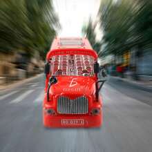 Ele Gate Autobus de Bombero Grande JUG.Q29-4 con Luces Llamativas para Niños de 30 cm de Largo - Multicolor - Ver 6